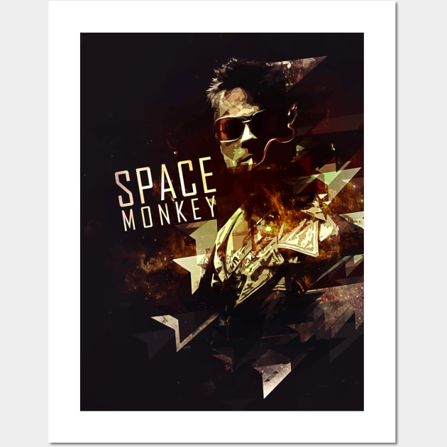 Space Monkey Vector Wall Art by syanart